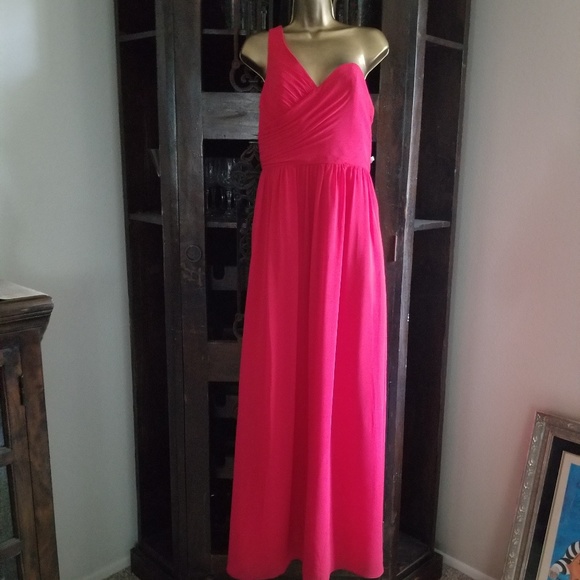 Alfred Angelo 7257L One Shoulder Long Dress - Picture 2 of 5